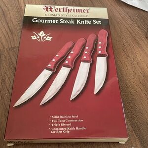 Wertheimer German Style Cutlery Gourmet Steak Knife Set NWOT